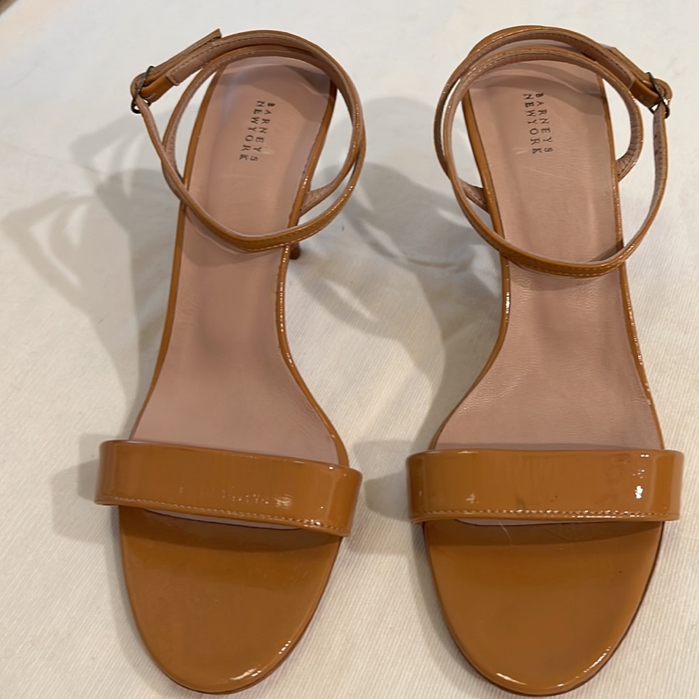 Camel Patent Leather Heels